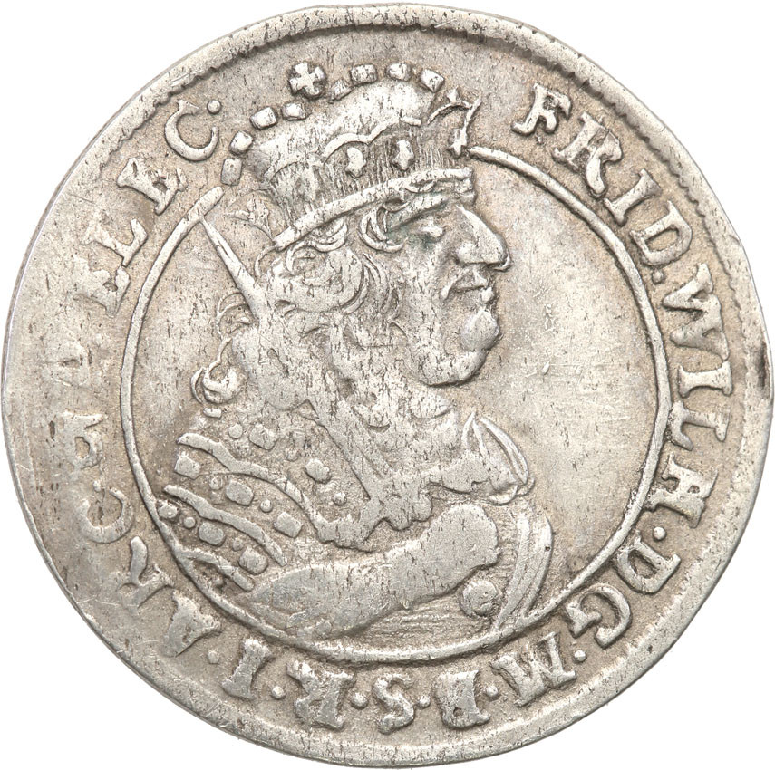Niemcy, Brandenburgia-Prusy. Fryderyk Wilhelm. Ort (18 groszy) 1685 H-S, Królewiec